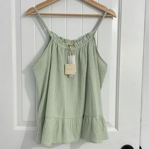 NWT Magaschoni Organic Cotton Mint Green Tank
